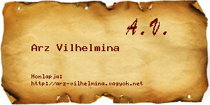 Arz Vilhelmina névjegykártya